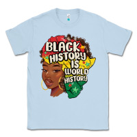 Dusty Blue black history is world history Classic Tee - MaliasSmallBusiness