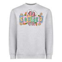 Heather Grey easter  rabbit Heavyweight Sweatshirt - MaliasSmallBusiness