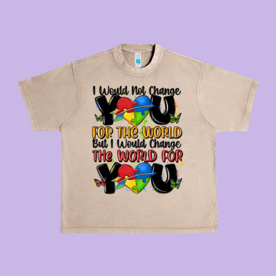 ı Would Not Change You Autism Urban Heavy Tee Designed By Maliassmallbusiness