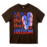 Chocolate Brown flip flops and freedom Heavy Core Tee - HRA Design Shop