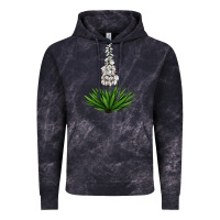 Cloud Black Yucca Flower IIIustrations Vintage Hoodie - LillyAllenDesigns