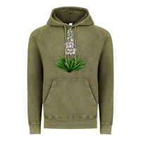 Vintage Olive Yucca Flower IIIustrations Vintage Hoodie - LillyAllenDesigns