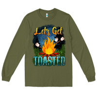 Army Green lets get toasted Long Sleeve Tee - NancyCooperArtShop