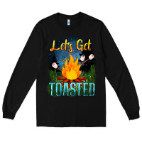 Black lets get toasted Long Sleeve Tee - NancyCooperArtShop