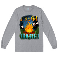 Heather Grey lets get toasted Long Sleeve Tee - NancyCooperArtShop