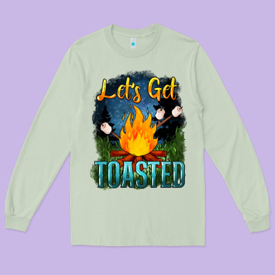 Lets Get Toasted Long Sleeve Tee Designed By Nancycooperartshop