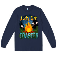 Navy lets get toasted Long Sleeve Tee - NancyCooperArtShop