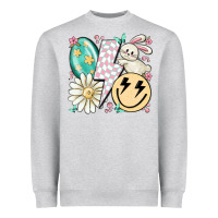 Heather Grey retro easter Heavyweight Sweatshirt - MaliasSmallBusiness
