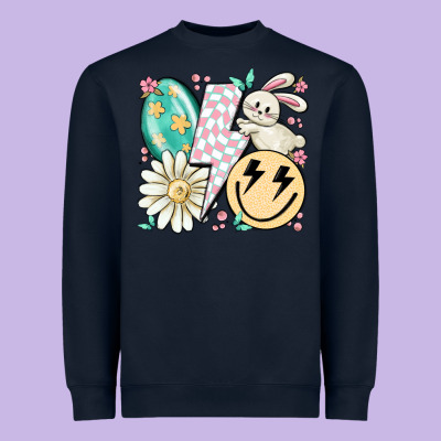 Retro Easter Heavyweight Sweatshirt Designed By Maliassmallbusiness