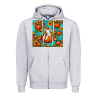 Heather Grey fall pumpkin lamb Zipper Hoodie - Jasminsmagicworld