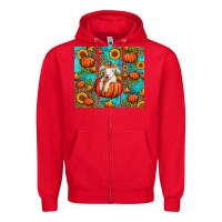 Red fall pumpkin lamb Zipper Hoodie - Jasminsmagicworld