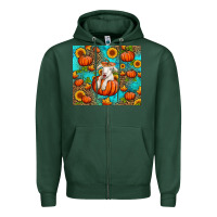 Sports Green fall pumpkin lamb Zipper Hoodie - Jasminsmagicworld