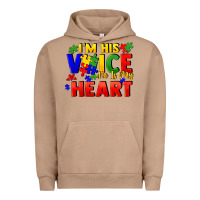 Pigment Burro I'm his voice he is my heart Urban Hoodie - FaDigitalArtStudio