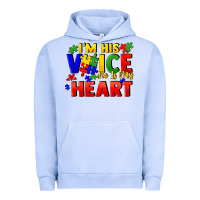 Pigment Grape Ice I'm his voice he is my heart Urban Hoodie - FaDigitalArtStudio