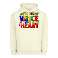 Pigment Pistachio I'm his voice he is my heart Urban Hoodie - FaDigitalArtStudio