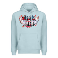 Blue Mist American junkie 4th of july Premium Hoodie - HowdyJamesFarm