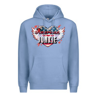 Colony Blue American junkie 4th of july Premium Hoodie - HowdyJamesFarm