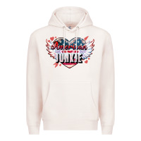Pale Pink American junkie 4th of july Premium Hoodie - HowdyJamesFarm
