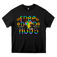 Black free dad hugs Heavy Core Tee - CowhideDigitalArt