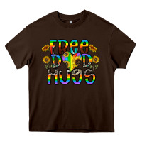 Chocolate Brown free dad hugs Heavy Core Tee - CowhideDigitalArt
