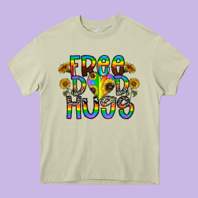 Free Dad Hugs Heavy Core Tee Designed By Cowhidedigitalart