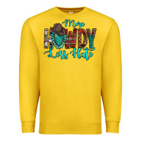 Lemon Western More Howdy Less Hate Cowboy Hat Gemstone Premium Sweatshirt - HowdyJamesFarm