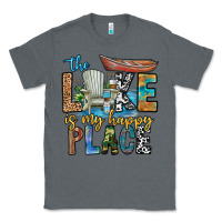 Charcoal Heather the lakes my happy place Classic Tee - CowhideDigitalArt