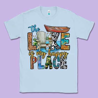 The Lakes My Happy Place Classic Tee Designed By Cowhidedigitalart