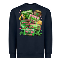 Navy st patrick's day cassette tapes Heavyweight Sweatshirt - MaliasSmallBusiness