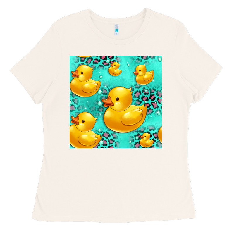 Rubber Duck Seamless Pattern Ladies Tee by HRA Design Shop | Teevron