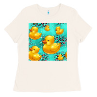 Bone rubber duck seamless pattern Ladies Tee - HRA Design Shop
