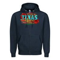 Navy Texas Chica with roses Zipper Hoodie - Jasminsmagicworld