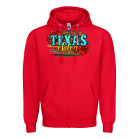 Red Texas Chica with roses Zipper Hoodie - Jasminsmagicworld