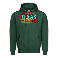 Sports Green Texas Chica with roses Zipper Hoodie - Jasminsmagicworld