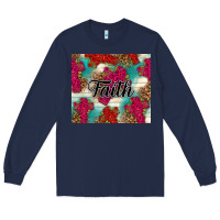 Navy faith Long Sleeve Tee - NancyCooperArtShop