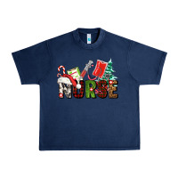 Navy Christmas nurse Urban Heavy Tee - AdoDesignShop