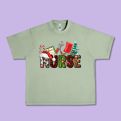 Christmas Nurse Urban Heavy Tee Designed By Adodesignshop