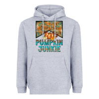 Heather Grey Pumpkin junkie Heavyweight Hoodie - NancyCooperArtShop