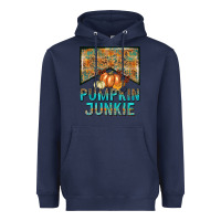 Navy Pumpkin junkie Heavyweight Hoodie - NancyCooperArtShop
