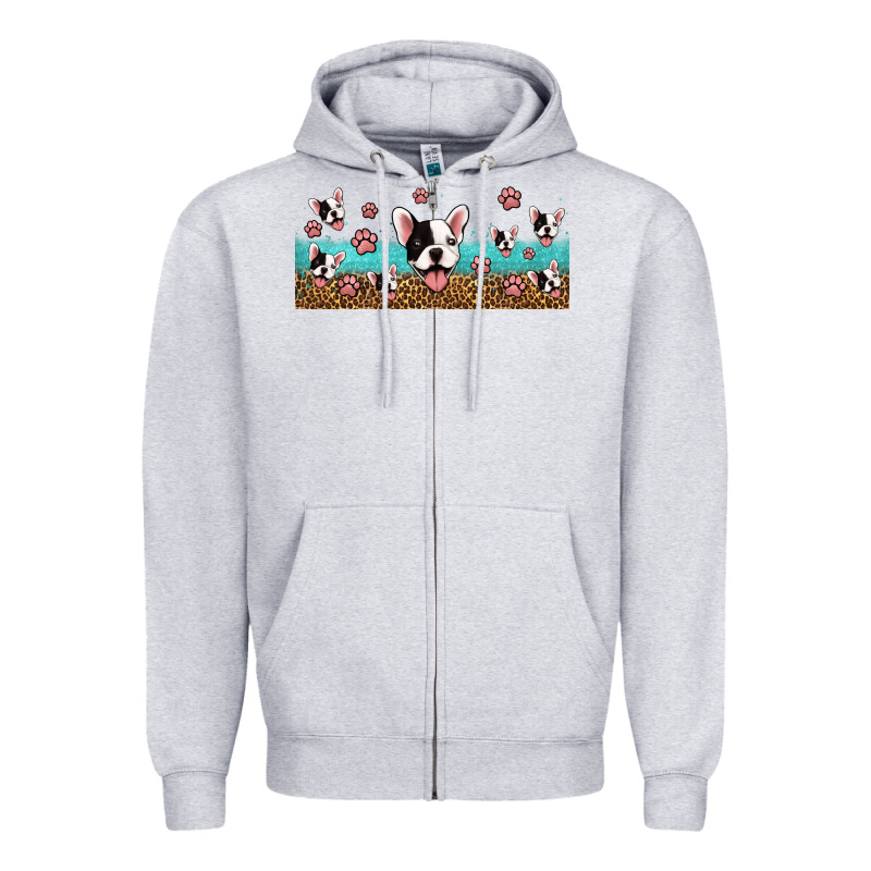 French Bulldogs Zipper Hoodie by Jasminsmagicworld | Teevron