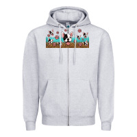 Heather Grey french bulldogs Zipper Hoodie - Jasminsmagicworld