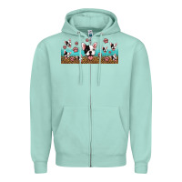 Seafoam french bulldogs Zipper Hoodie - Jasminsmagicworld