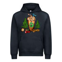 Navy camping cold drink frappe Urban Hoodie - FaDigitalArtStudio