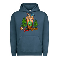 Pigment Midnight Navy camping cold drink frappe Urban Hoodie - FaDigitalArtStudio