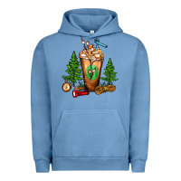 Pigment Pebble Blue camping cold drink frappe Urban Hoodie - FaDigitalArtStudio