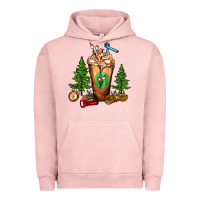 Pigment Salmon camping cold drink frappe Urban Hoodie - FaDigitalArtStudio