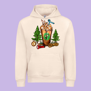 Camping Cold Drink Frappe Urban Hoodie Designed By Fadigitalartstudio
