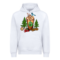 White camping cold drink frappe Urban Hoodie - FaDigitalArtStudio