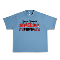 Pebble Blue loud and proud baseball mama Urban Heavy Tee - MaliasSmallBusiness