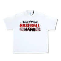 White loud and proud baseball mama Urban Heavy Tee - MaliasSmallBusiness